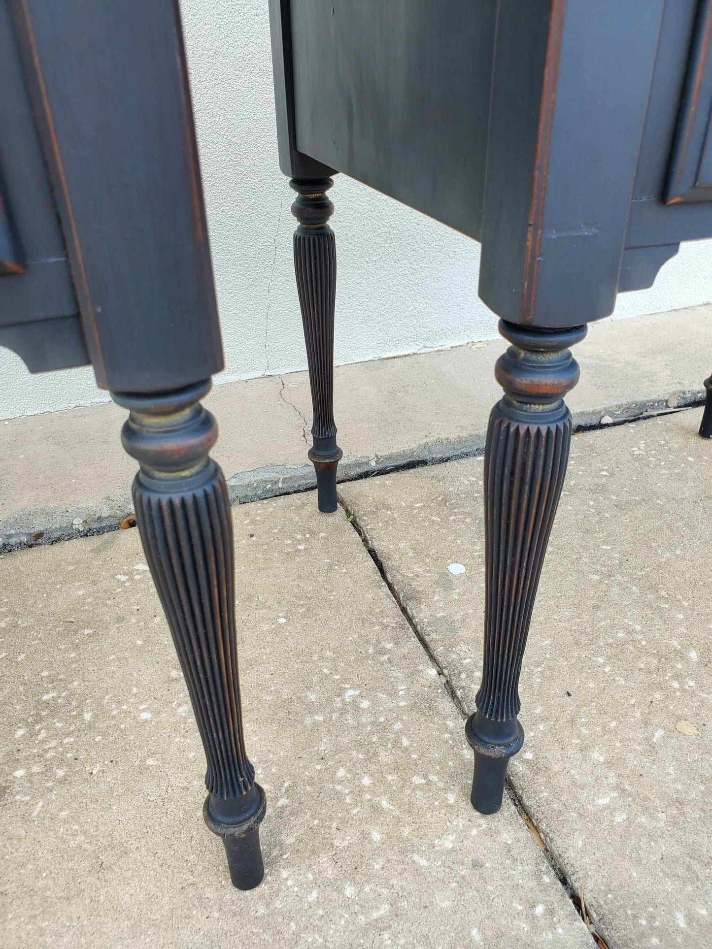 SOLD**SOLD**Ethan Allen Vintage Nightstands/ Ethan Allen Vintage End Tables/ Vintage Two Drawer Tables/ Pair of Refinished Tables