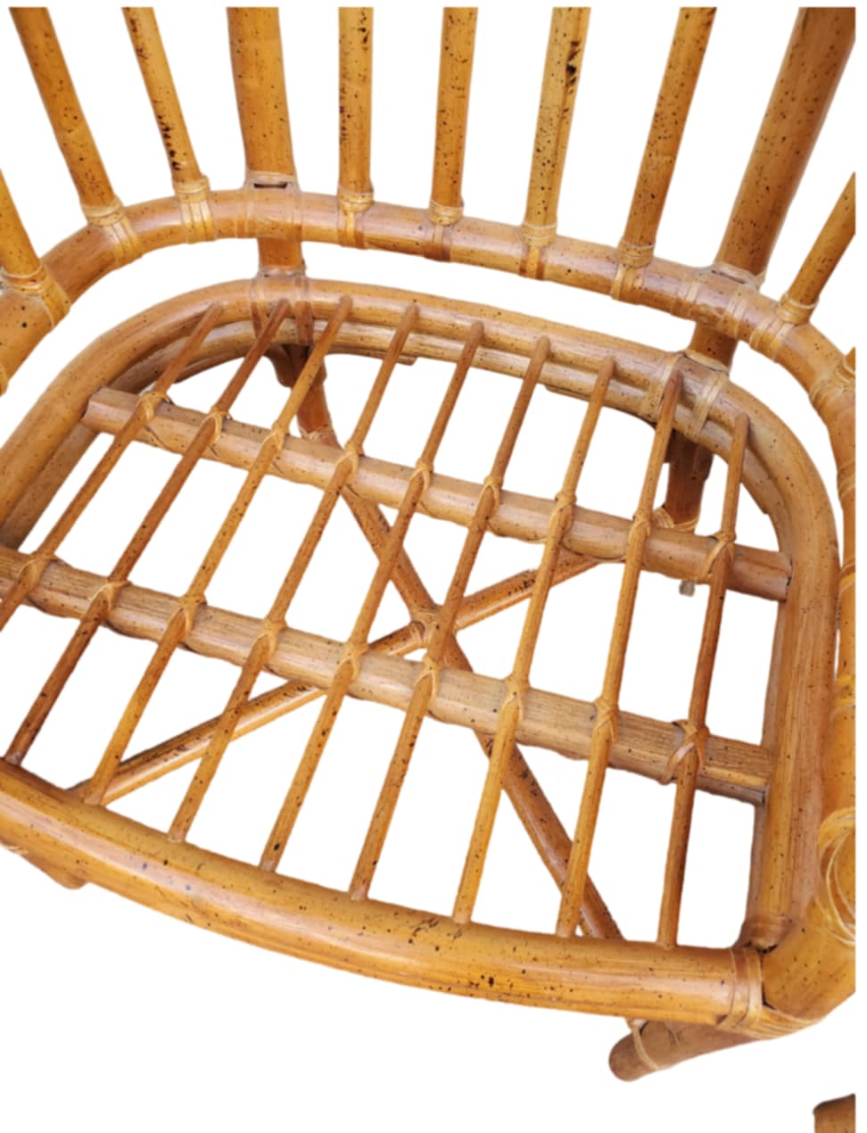 Pair of Rattan Mid-Century Chairs/ Maguire Style Chairs