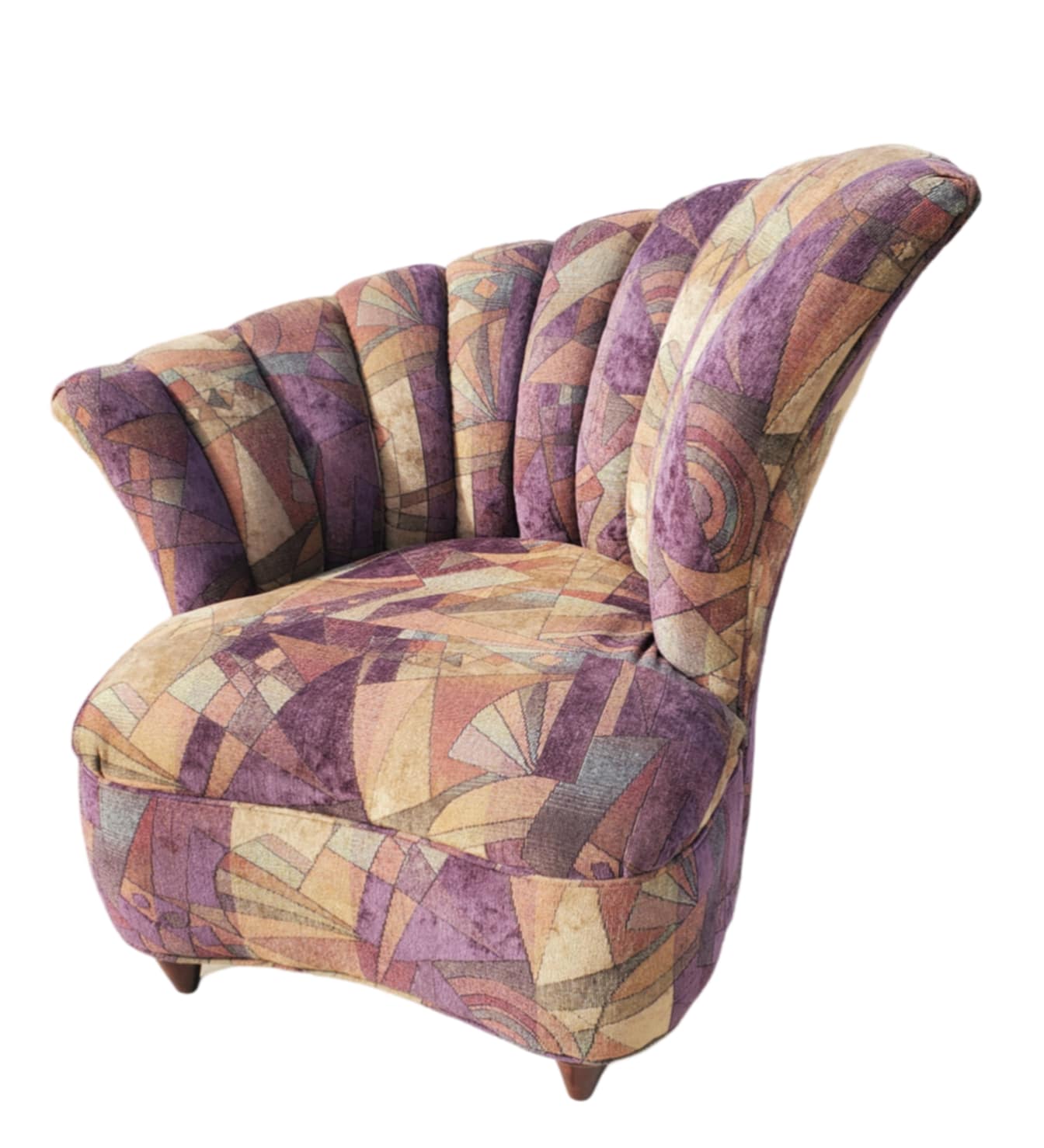 Art Deco Asymmetrical Chairs/ Fireside Chairs/Slant-Back Chairs