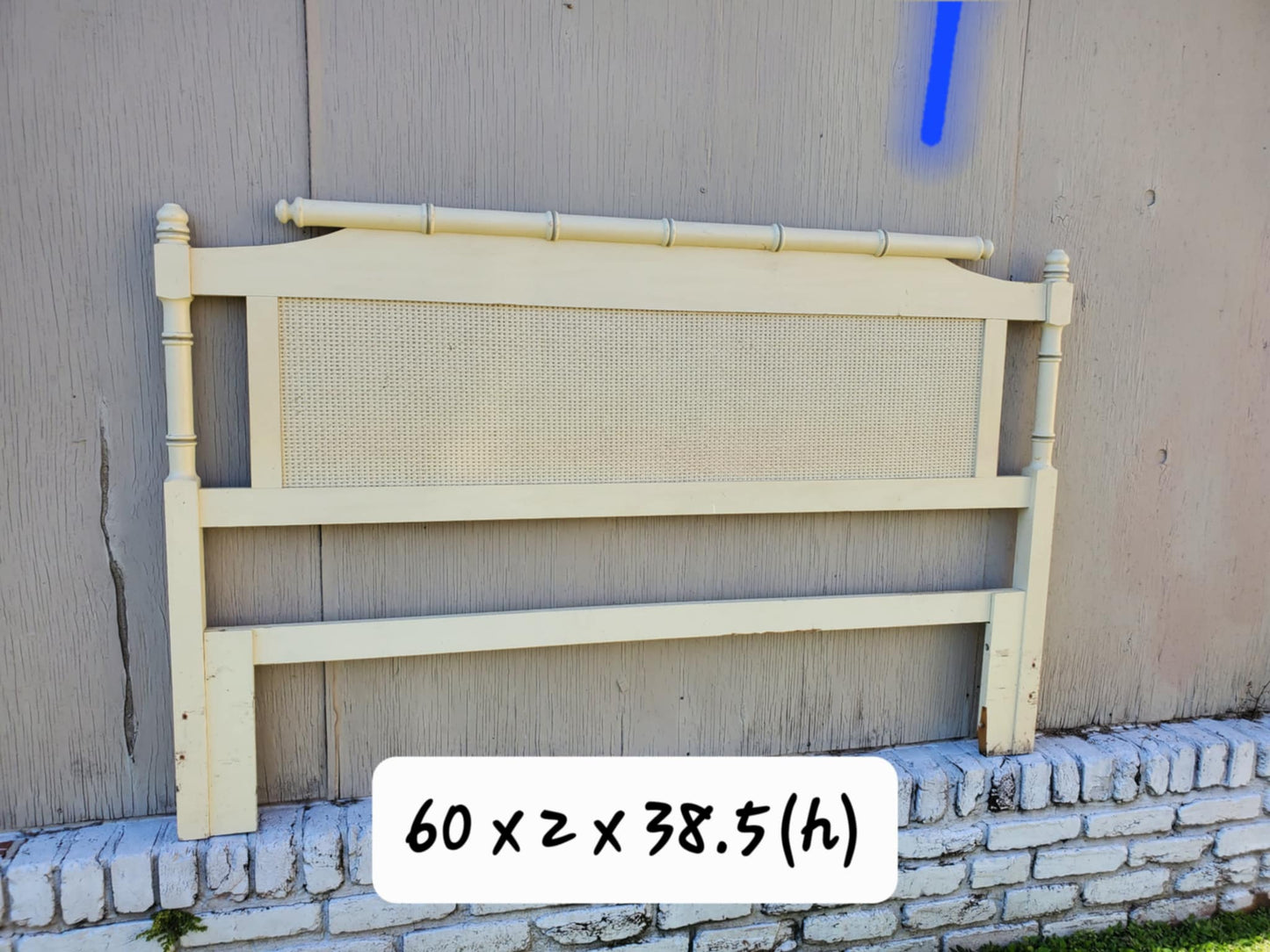 Faux Bamboo Queen Headboard Vintage