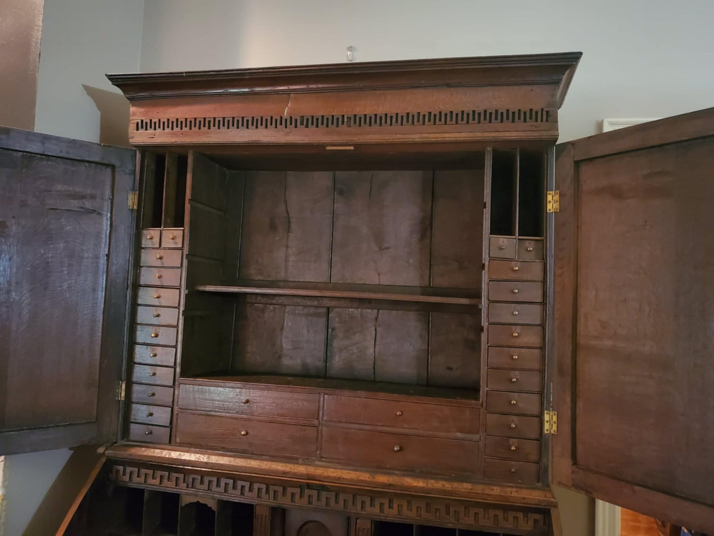 Antique Desk/ Antique Bookcase/ 1800's Large Bookcase/ Large Desk