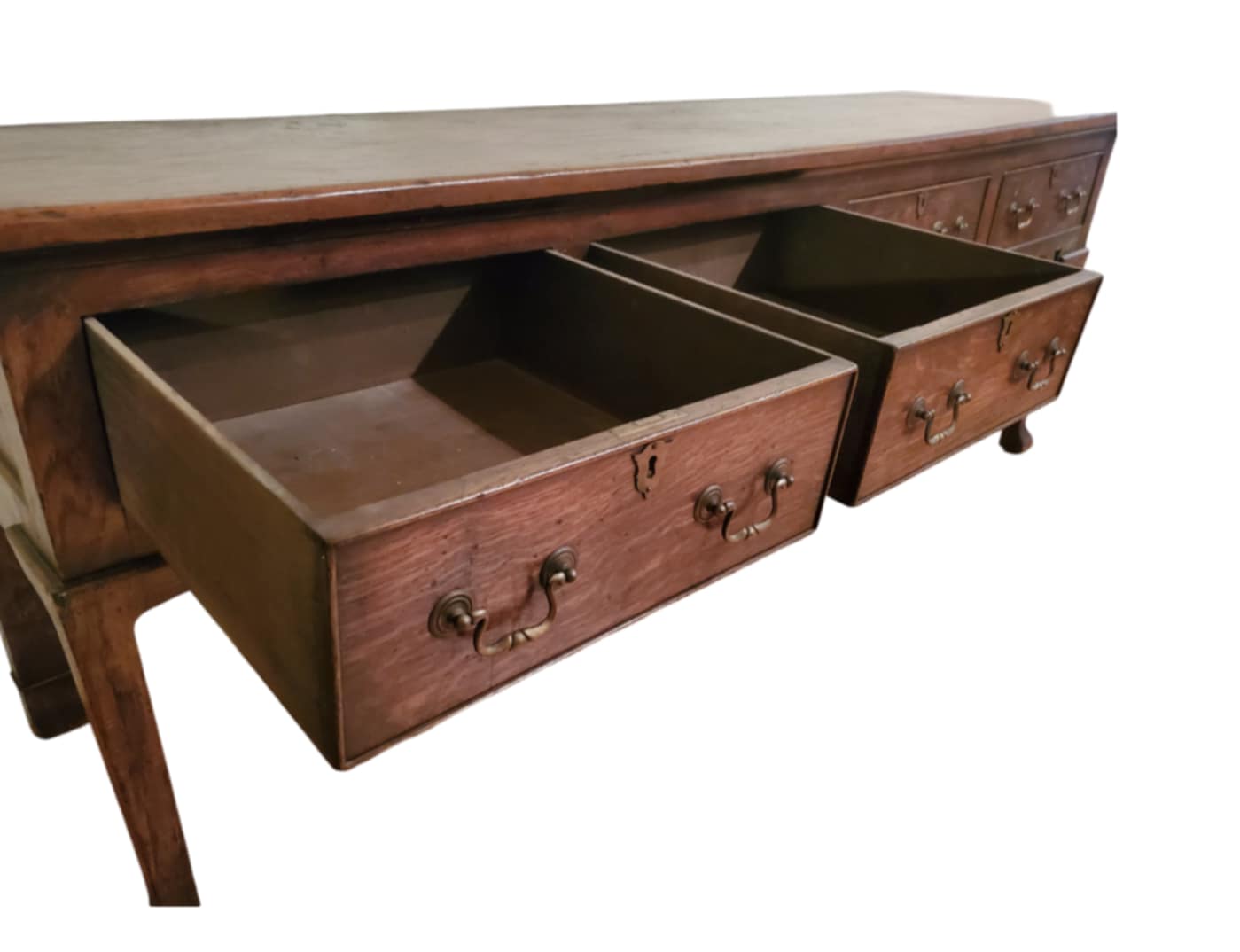 Antique Georgain Dresser Base/ Rustic Style Sofa Table/19th Century Sideboard Table