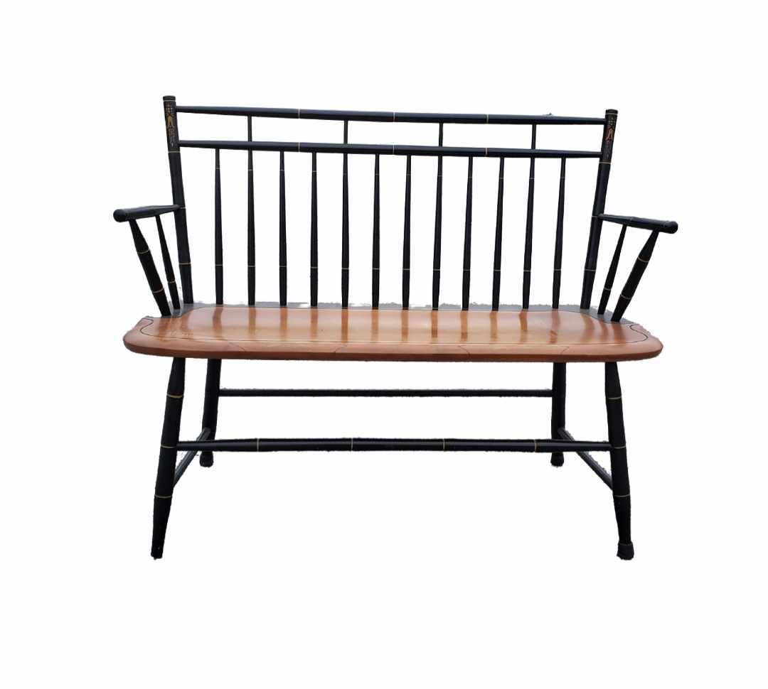 Hitchcock Birdcage Style Deacons Bench **SOLD**