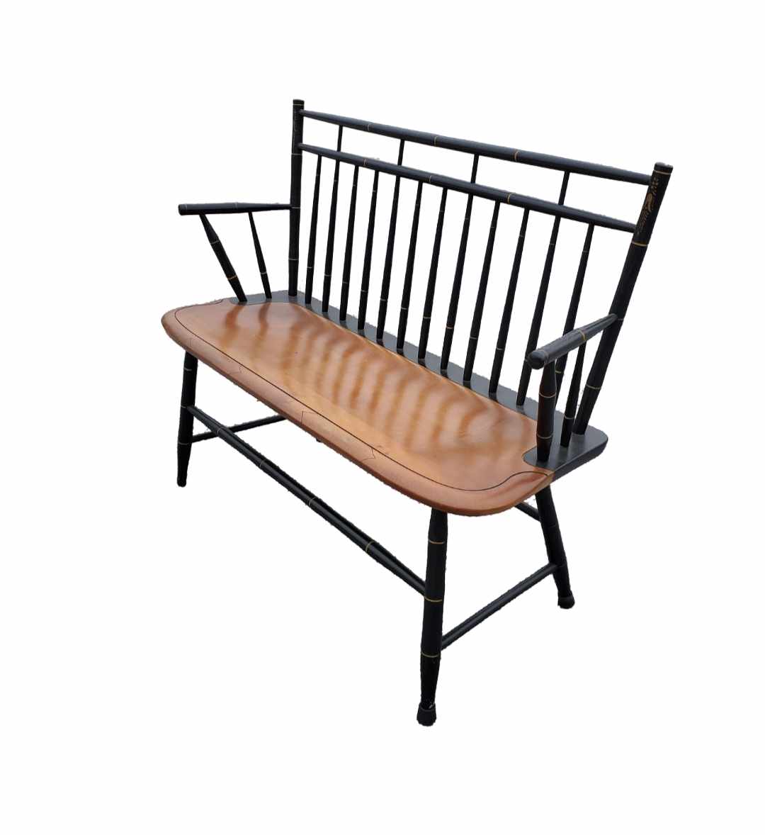 Hitchcock Birdcage Style Deacons Bench **SOLD**