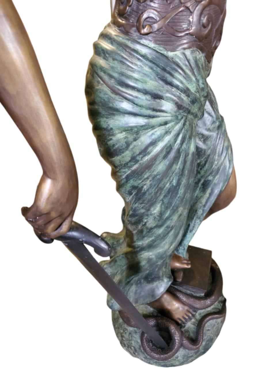 Bronze Lady of Justice Statue