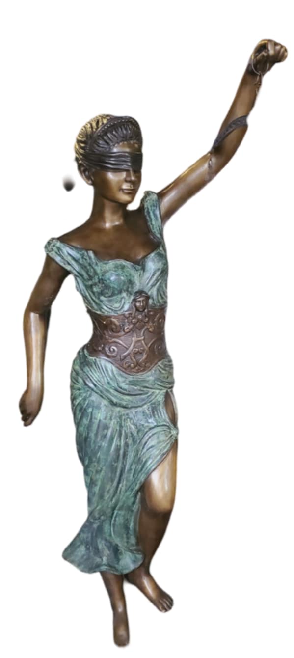 Bronze Lady of Justice Statue