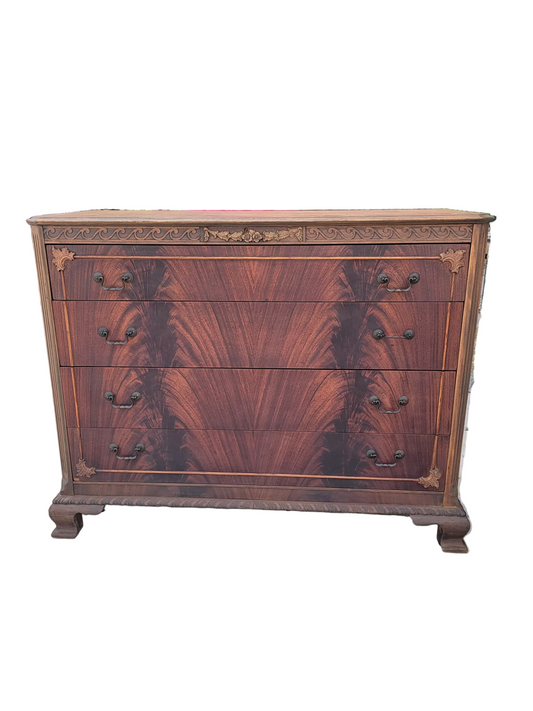 Antique Burl Wood Dresser  Antique Burl Wood Chest