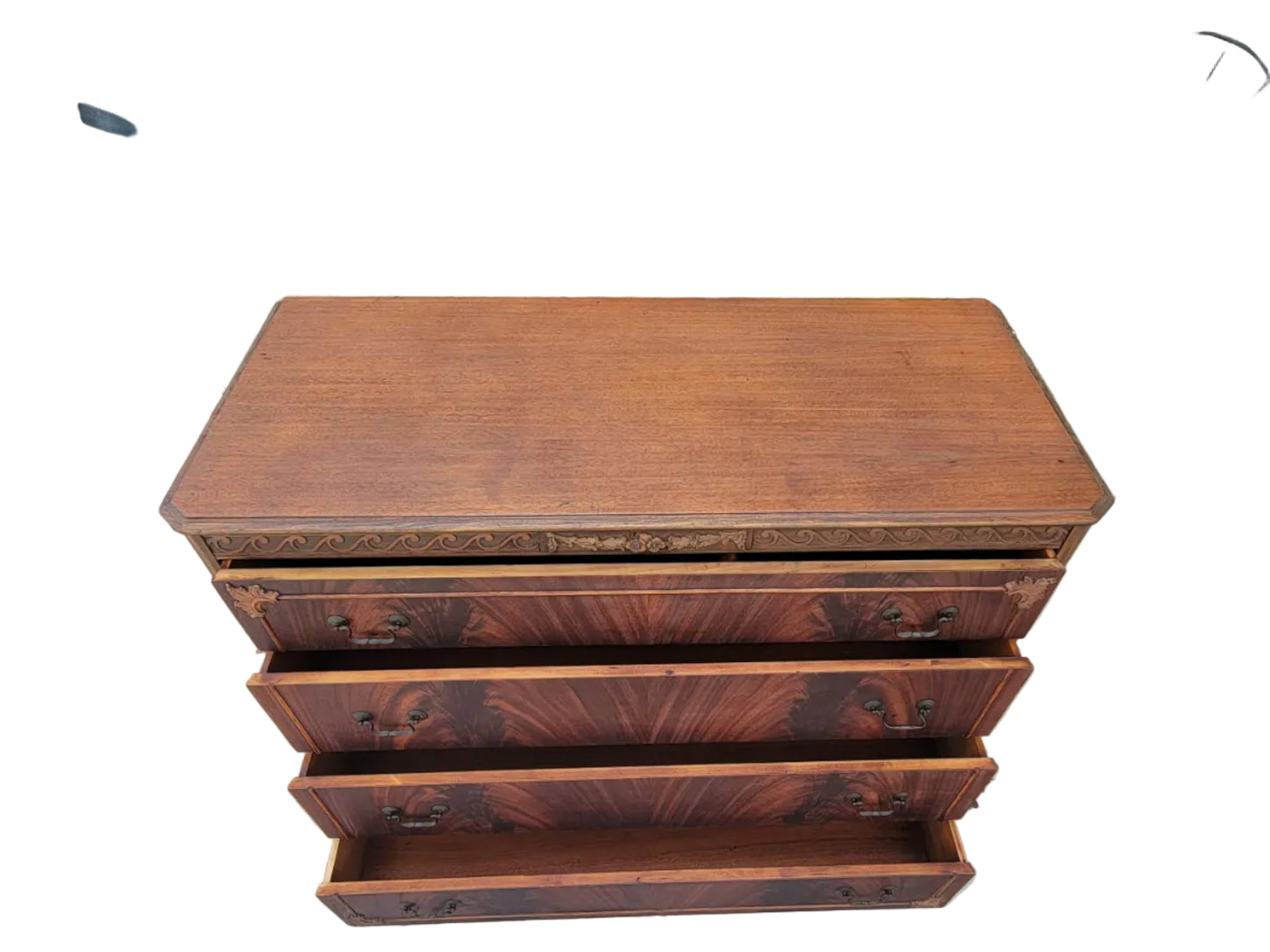 Antique Burl Wood Dresser  Antique Burl Wood Chest