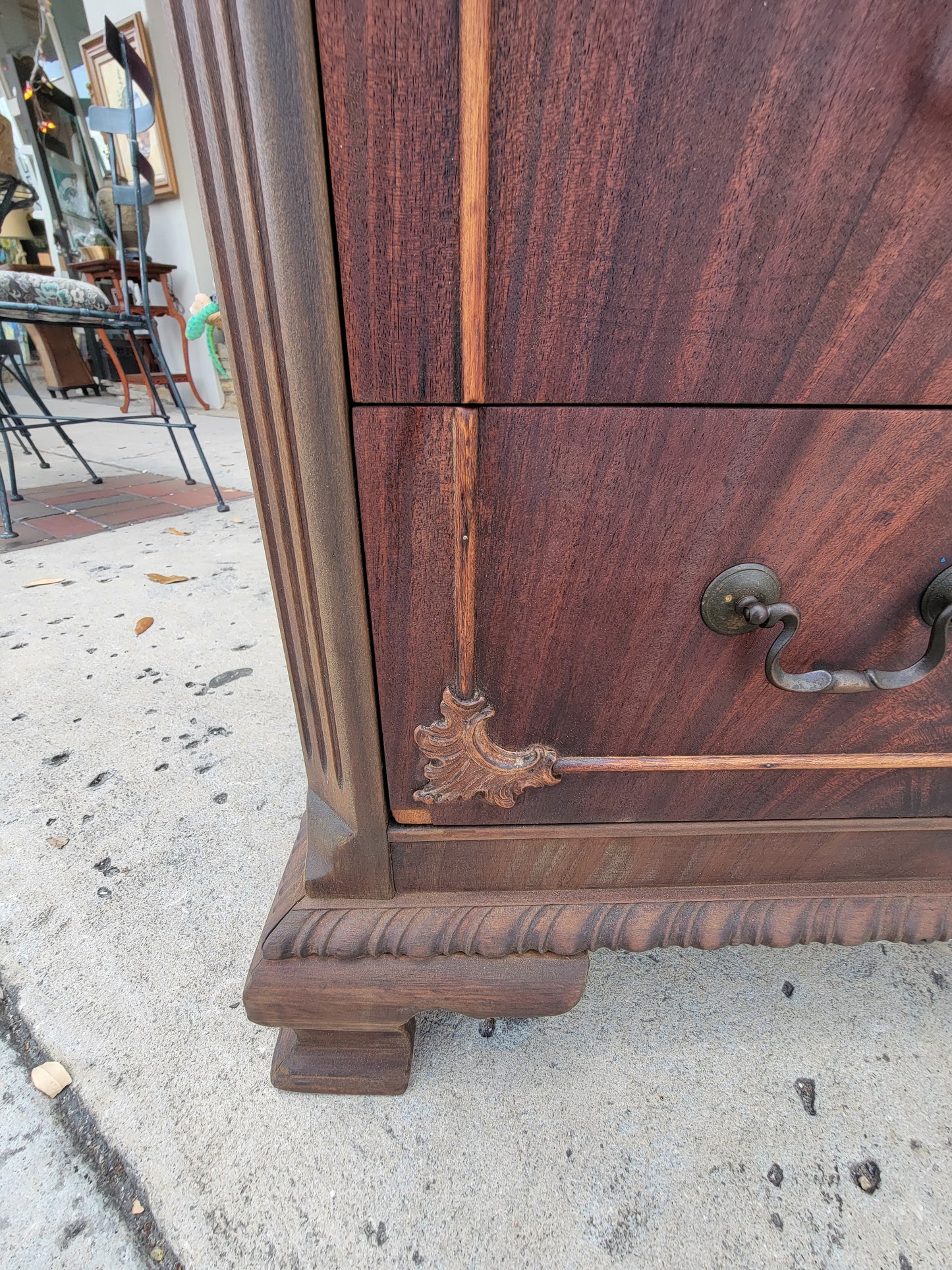 Antique Burl Wood Dresser  Antique Burl Wood Chest