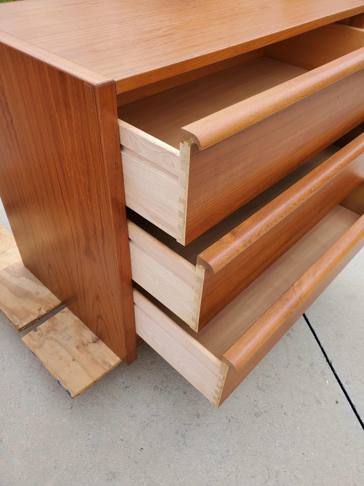 Mid-Century Modern Jesper Oversized Nightstands/ Danish Modern Small Chests Pair