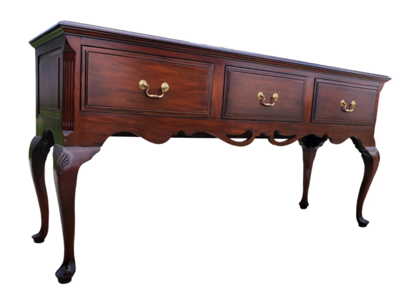 Davis Cabinet Company Cherry Queen Anne Style Buffet Sideboard Vintage
