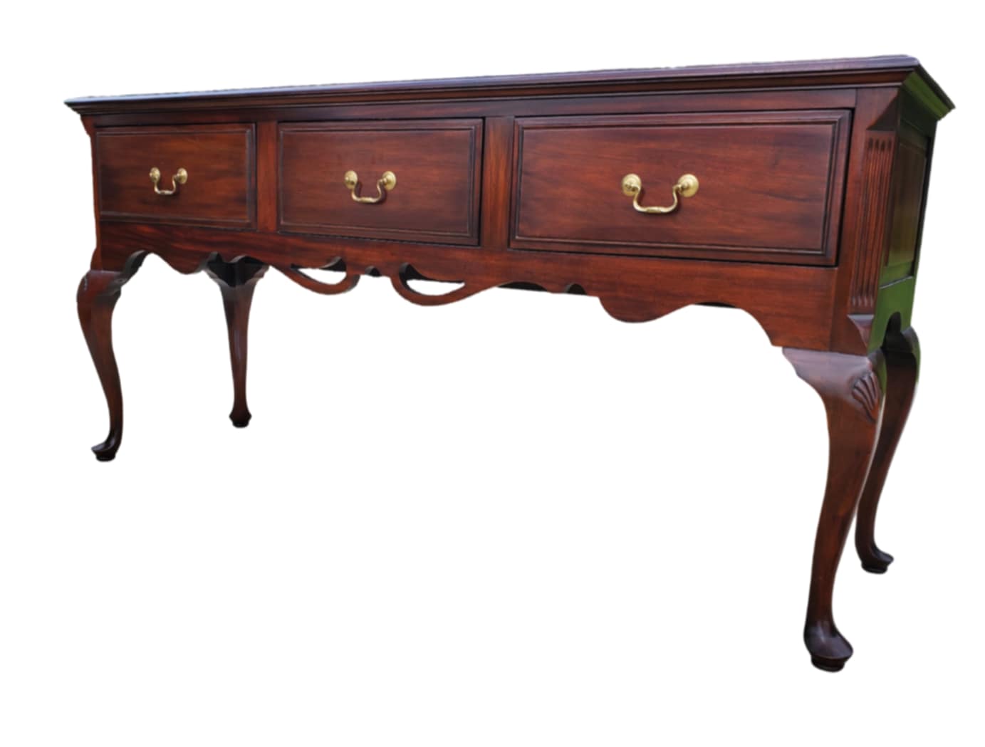 Davis Cabinet Company Cherry Queen Anne Style Buffet Sideboard Vintage