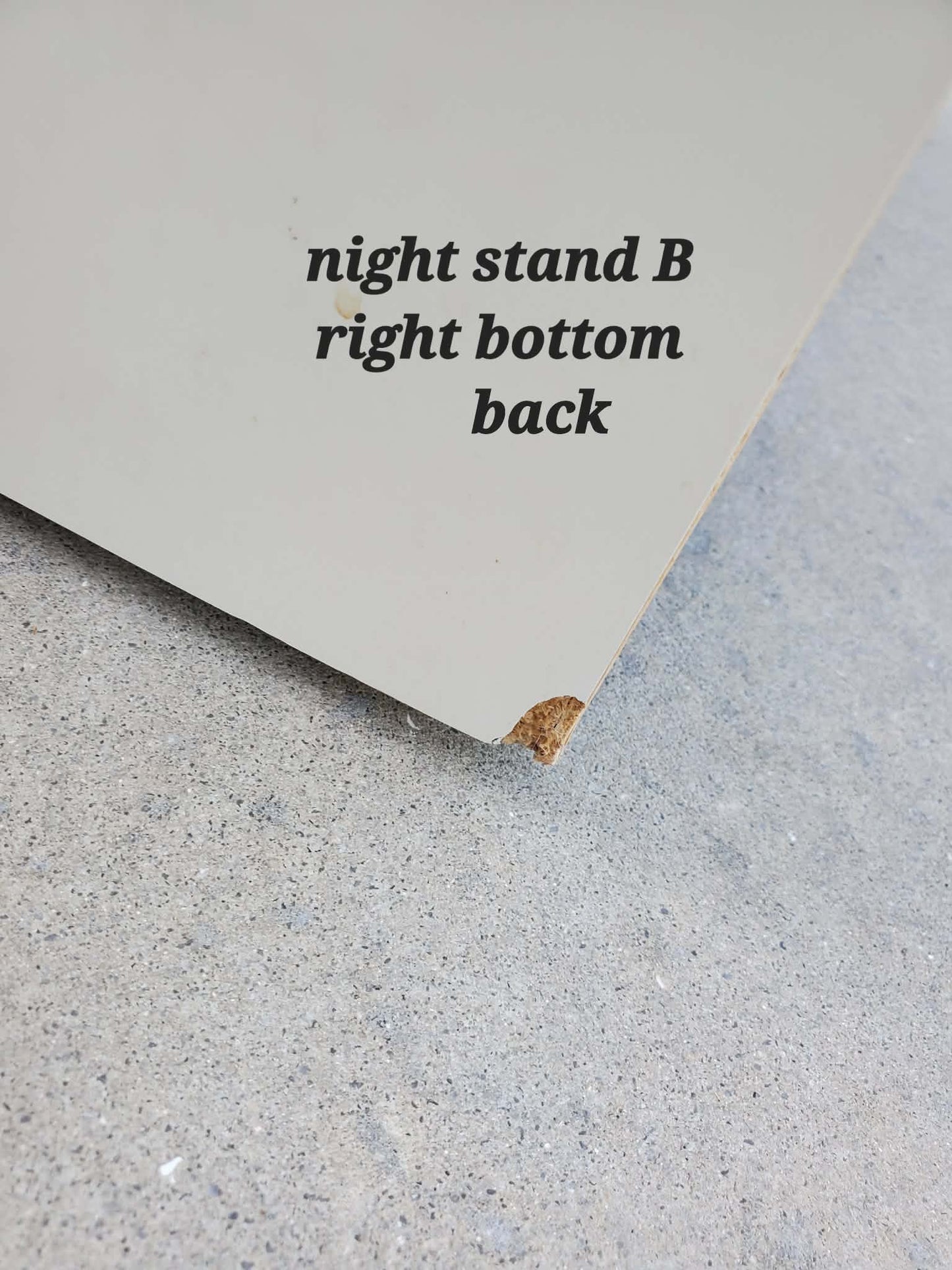 Post Modern Laminate Waterfall Nightstands