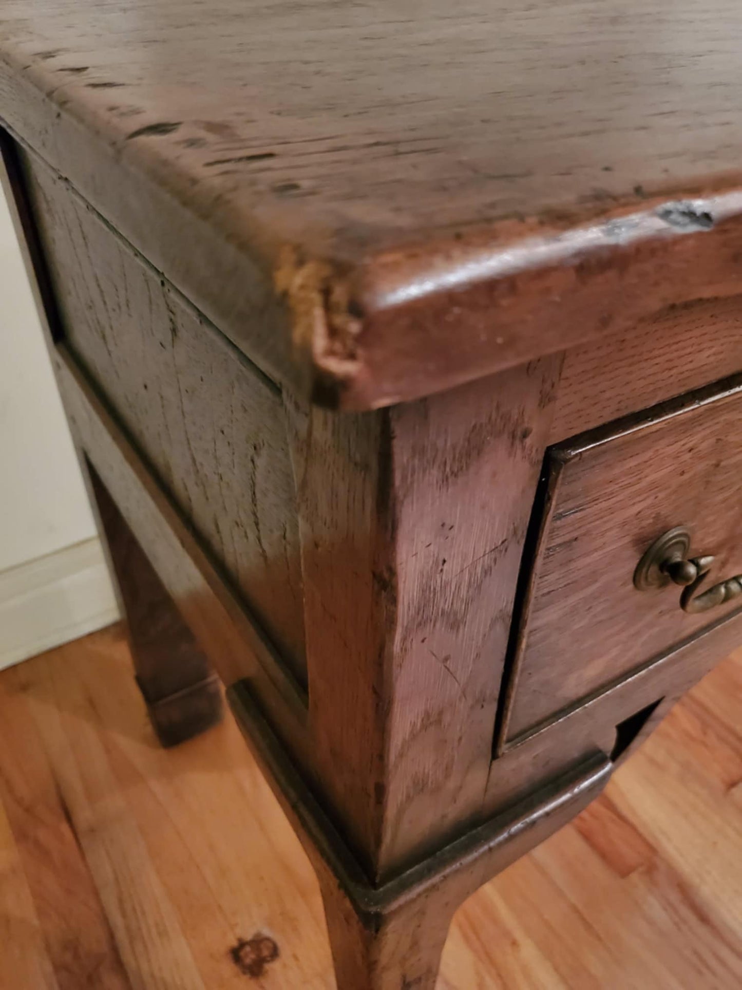 Antique Georgain Dresser Base/ Rustic Style Sofa Table/19th Century Sideboard Table
