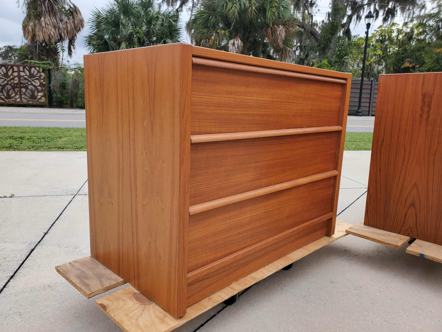 Mid-Century Modern Jesper Oversized Nightstands/ Danish Modern Small Chests Pair