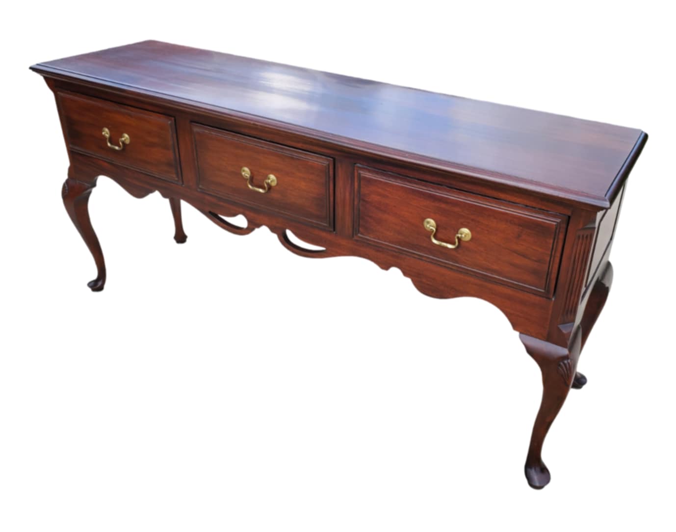 Davis Cabinet Company Cherry Queen Anne Style Buffet Sideboard Vintage
