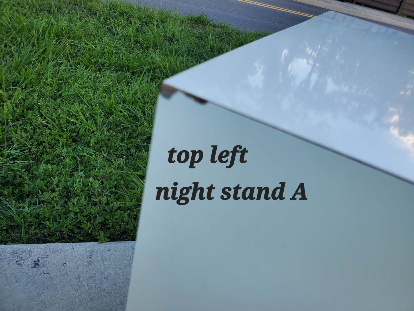 Post Modern Laminate Waterfall Nightstands