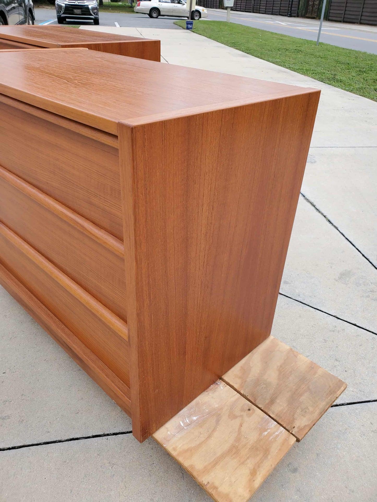 Mid-Century Modern Jesper Oversized Nightstands/ Danish Modern Small Chests Pair