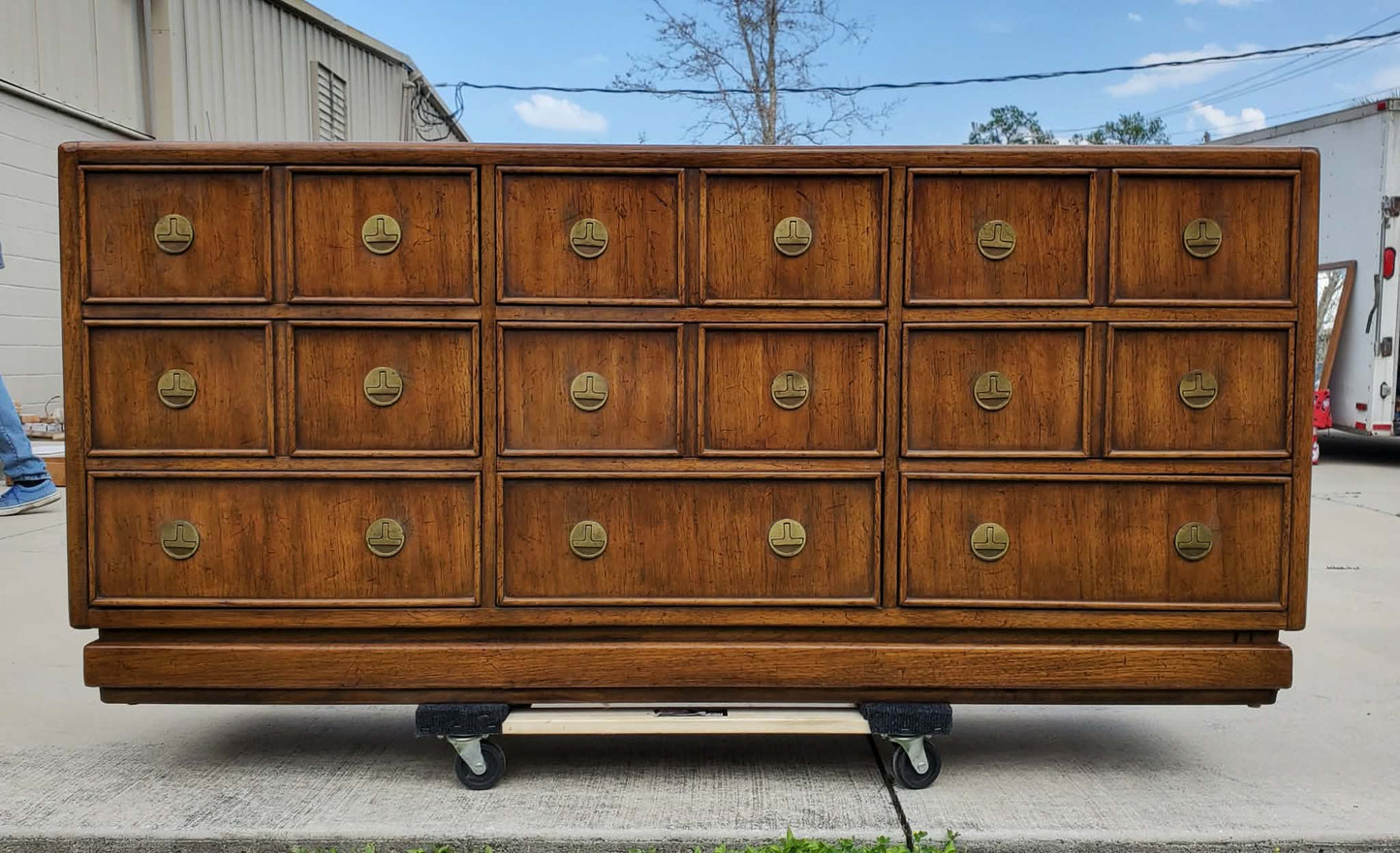 Campaign Mid-Century Style Dresser
