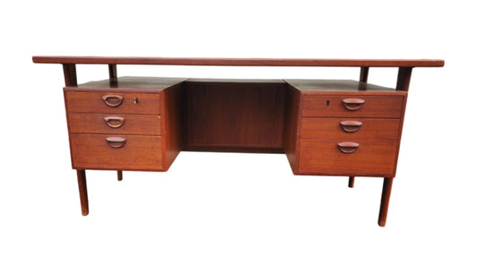 Kai Kristiansen Style Mid-Century Desk/ Danish Style Floating Desk