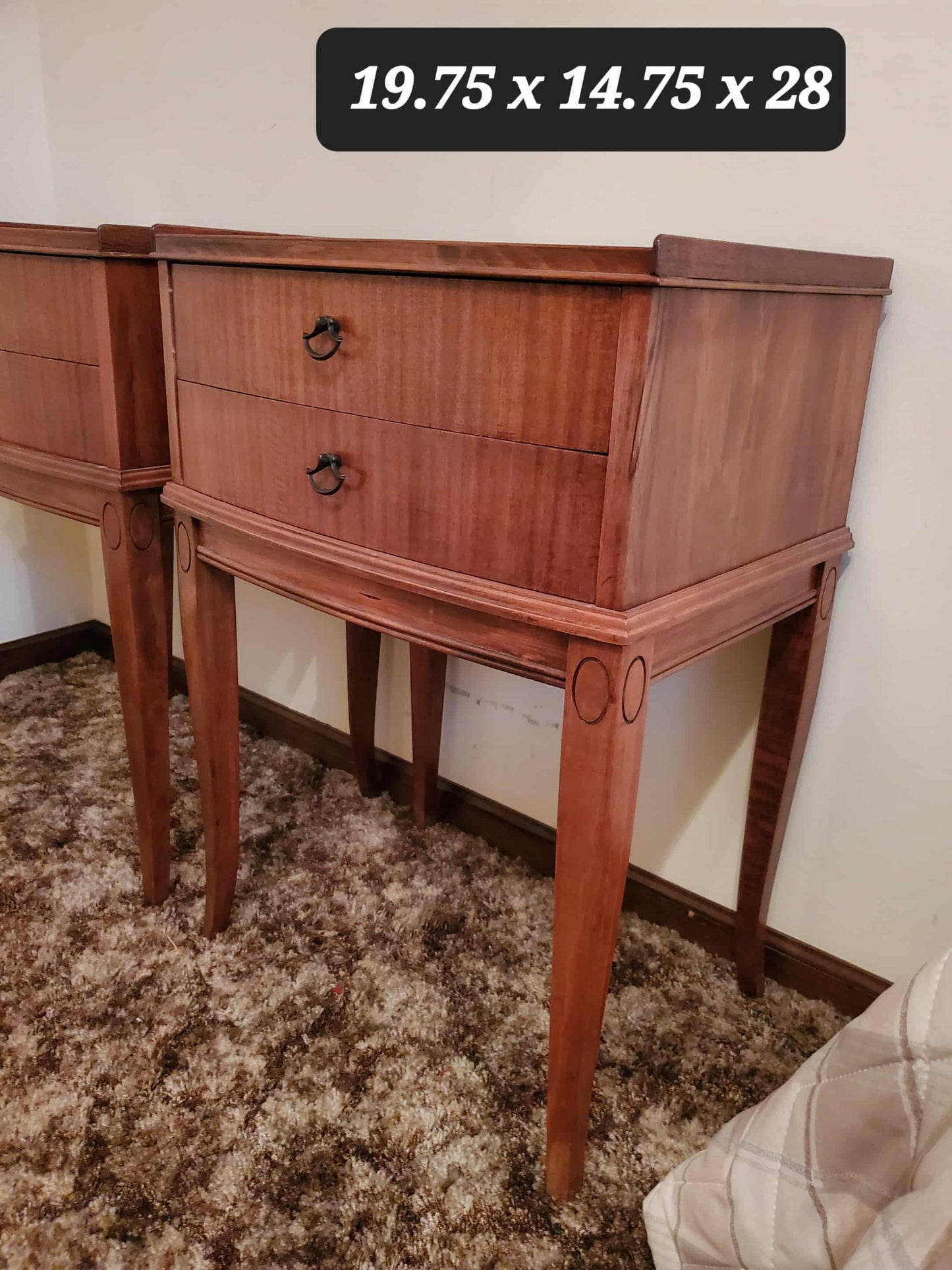 Early 20th Century Louis XVI Style Nightstands/Pair of Vintage Louis Style Side Tables