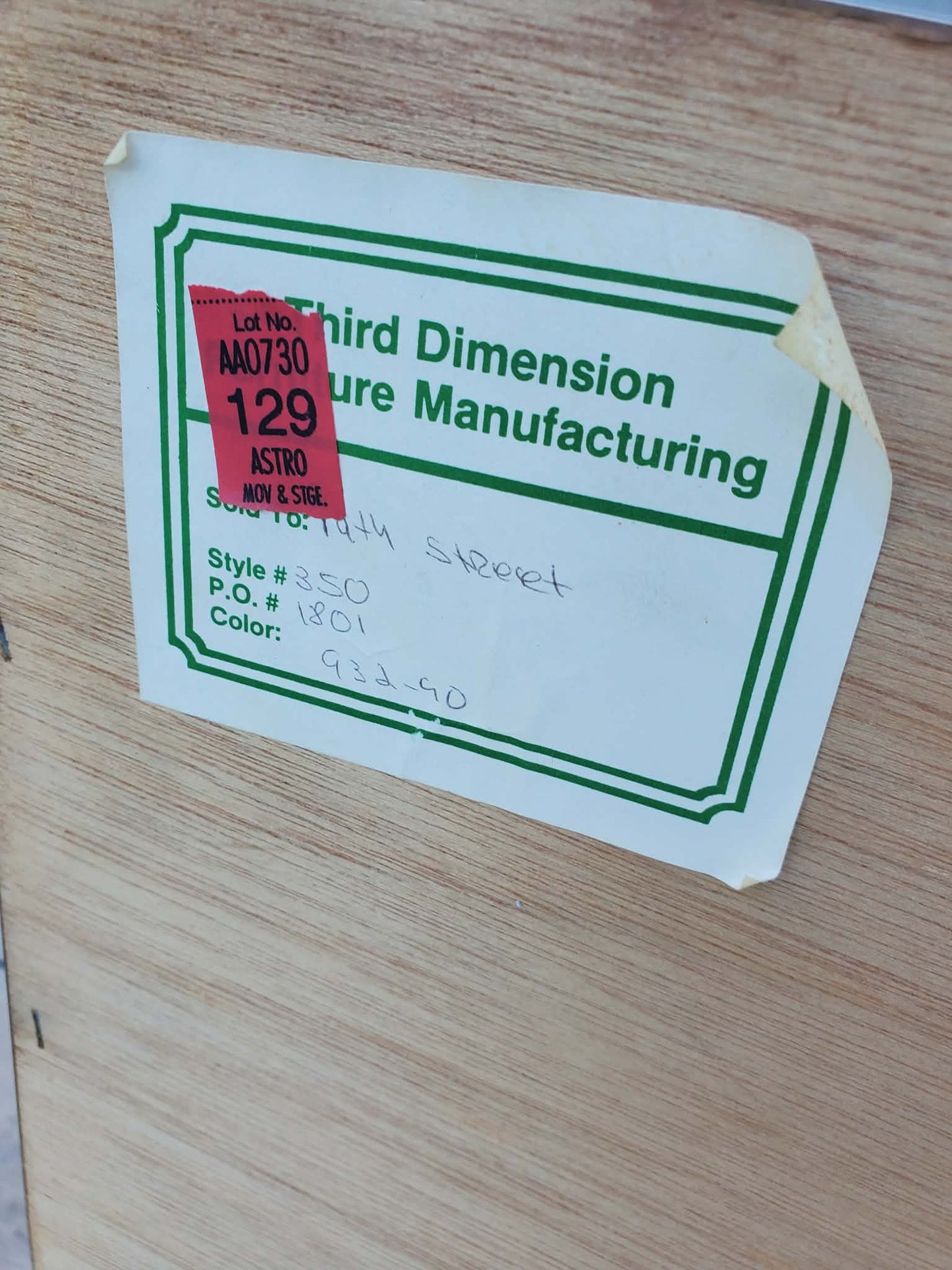 Post Modern Laminate Waterfall Nightstands