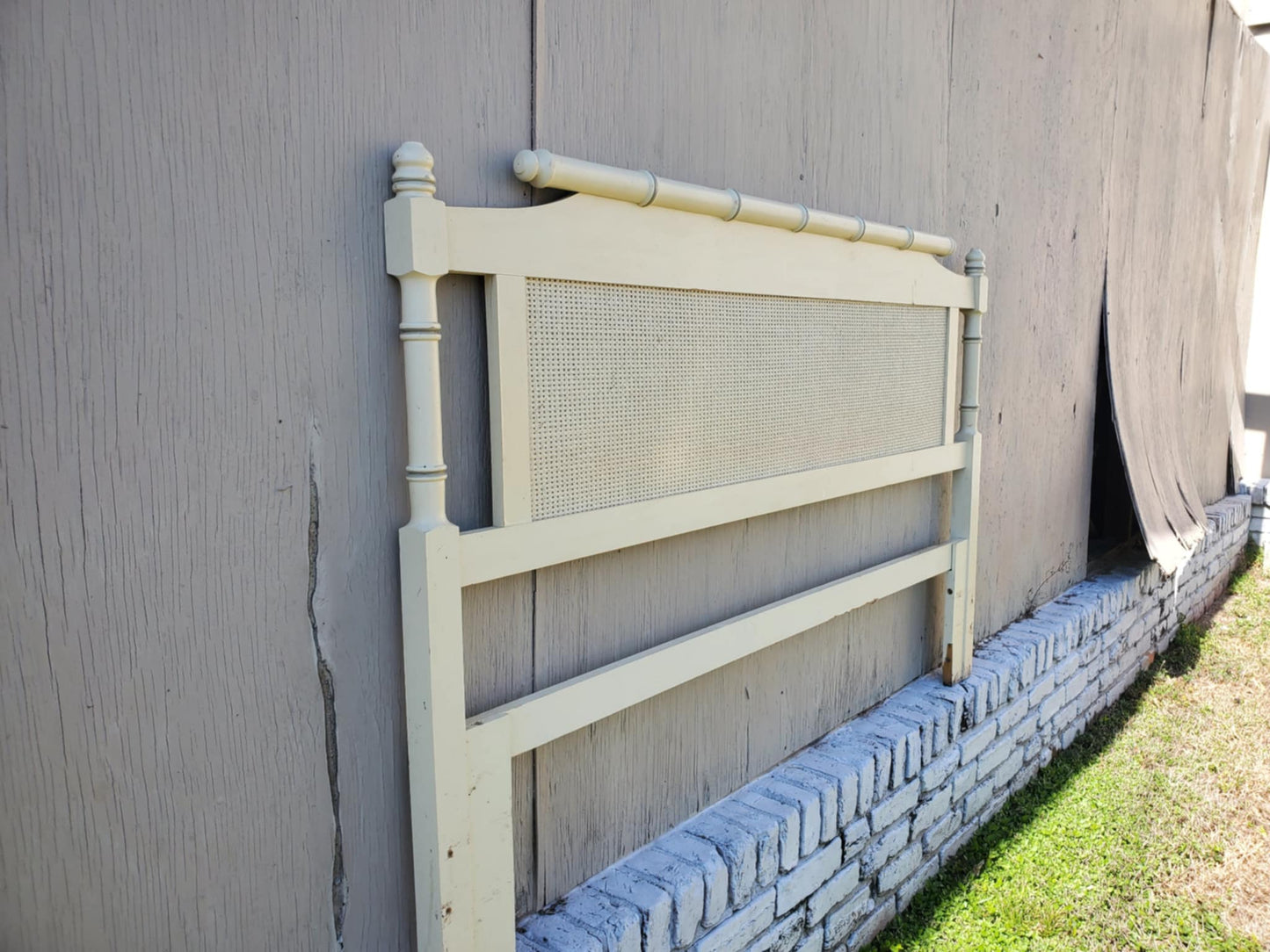 Faux Bamboo Queen Headboard Vintage