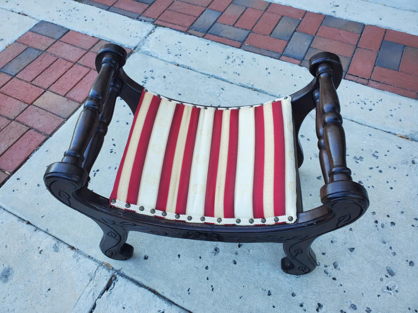 Antique Mahogany Dressing Stool