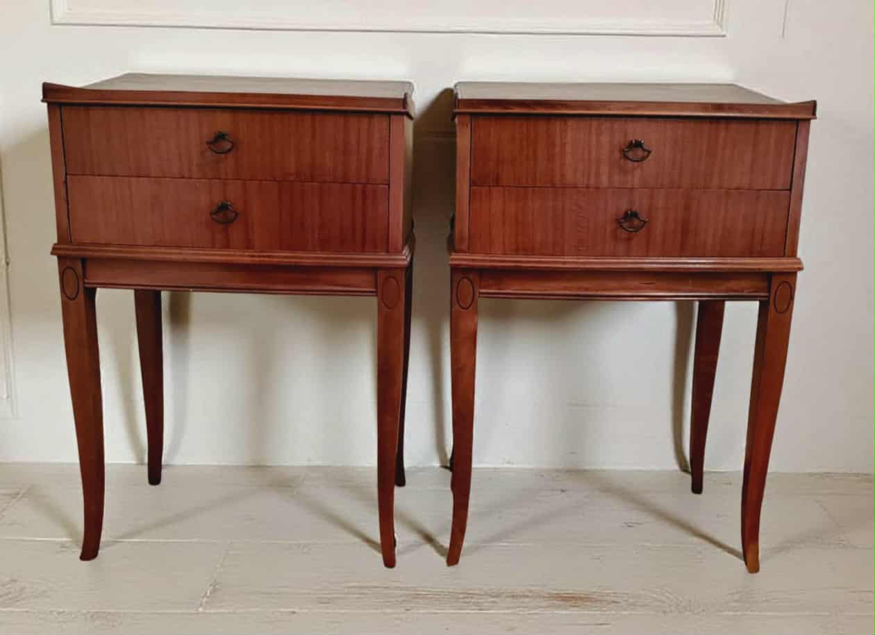 Early 20th Century Louis XVI Style Nightstands/Pair of Vintage Louis Style Side Tables