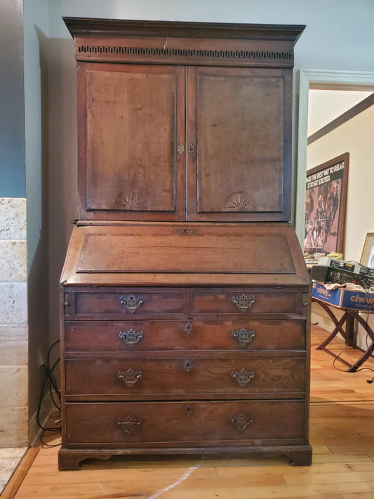 Antique Desk/ Antique Bookcase/ 1800's Large Bookcase/ Large Desk