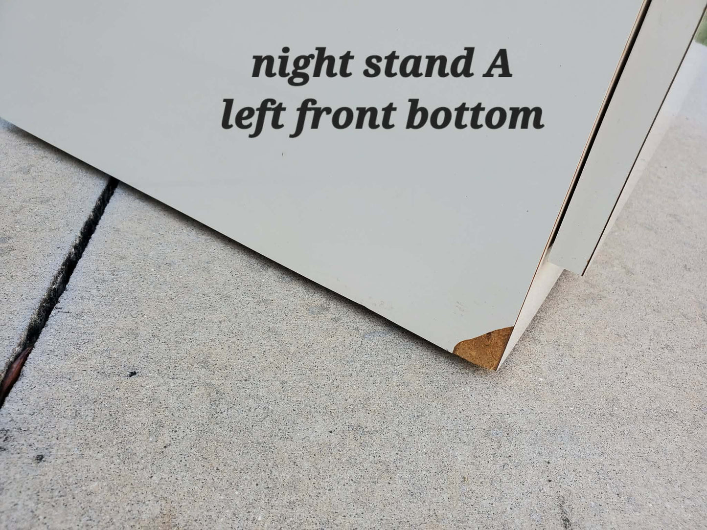 Post Modern Laminate Waterfall Nightstands