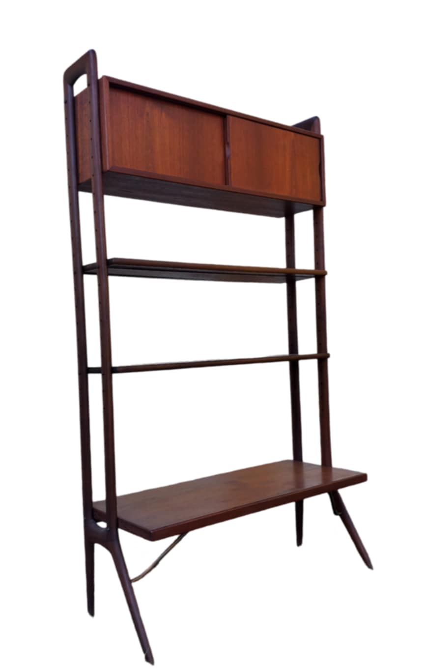 Teak Wood Mid-Century Bookshelf/ Kurt Østervig Teak Bookshelf