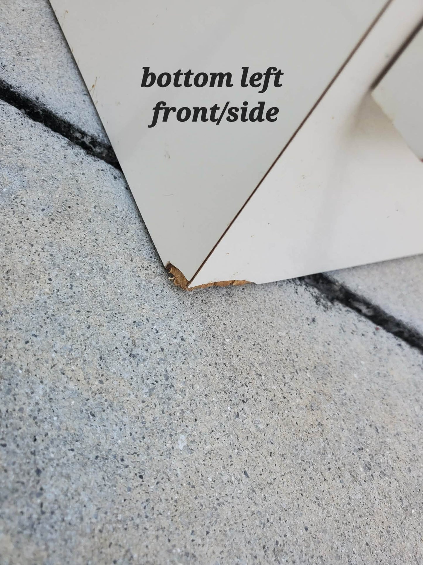 Post Modern Laminate Waterfall Chest With Brass Accents/Vintage White Laminate Chest