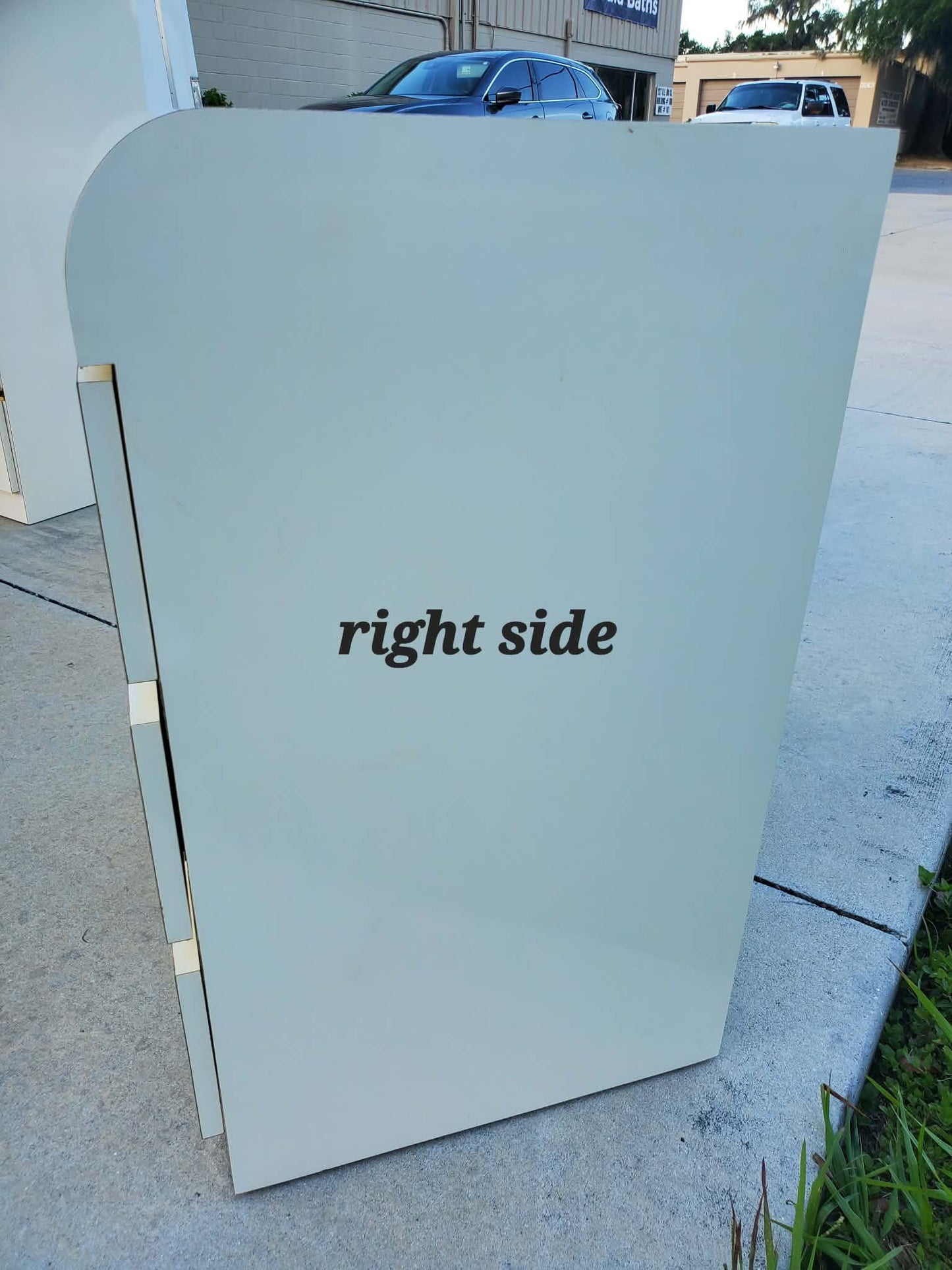 Post Modern Laminate Waterfall Nightstands