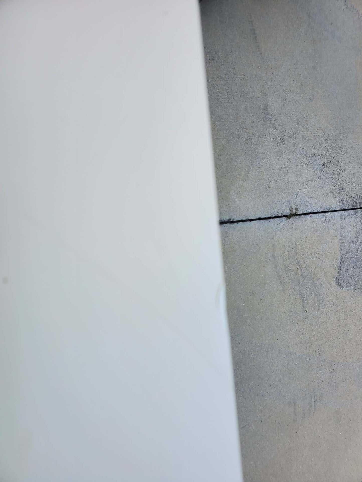 Post Modern Laminate Waterfall Chest With Brass Accents/Vintage White Laminate Chest