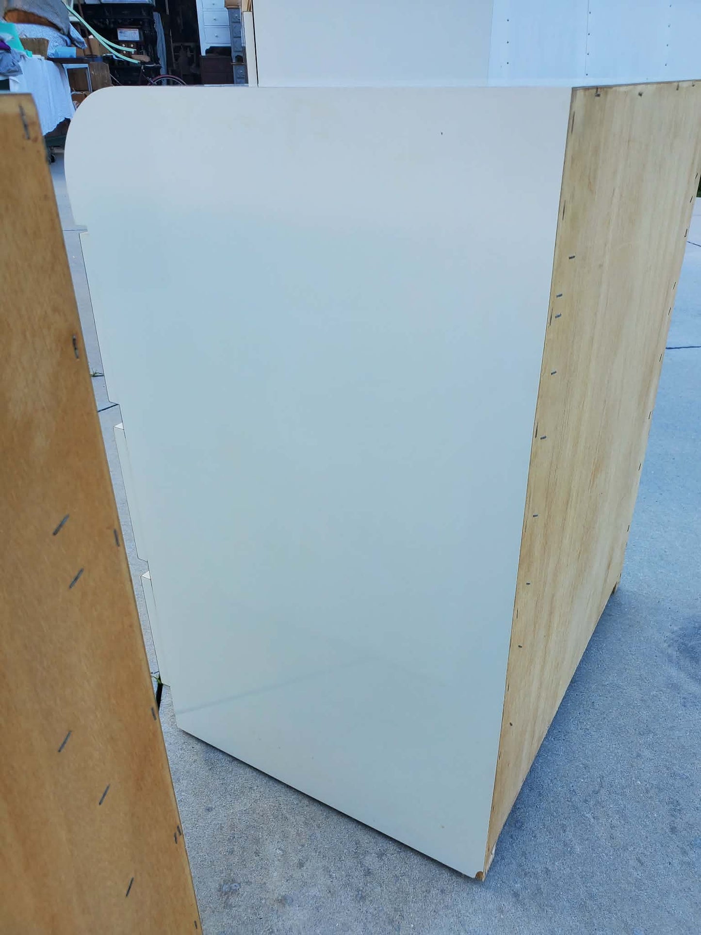 Post Modern Laminate Waterfall Nightstands