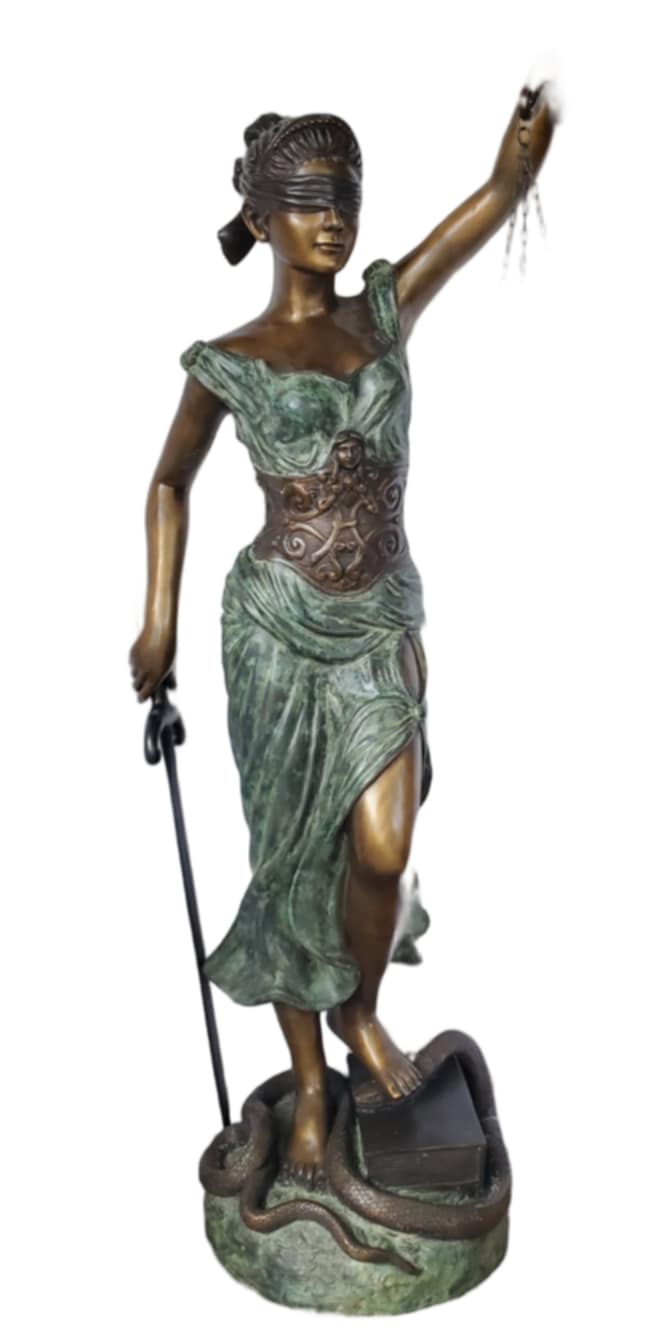 Bronze Lady of Justice Statue