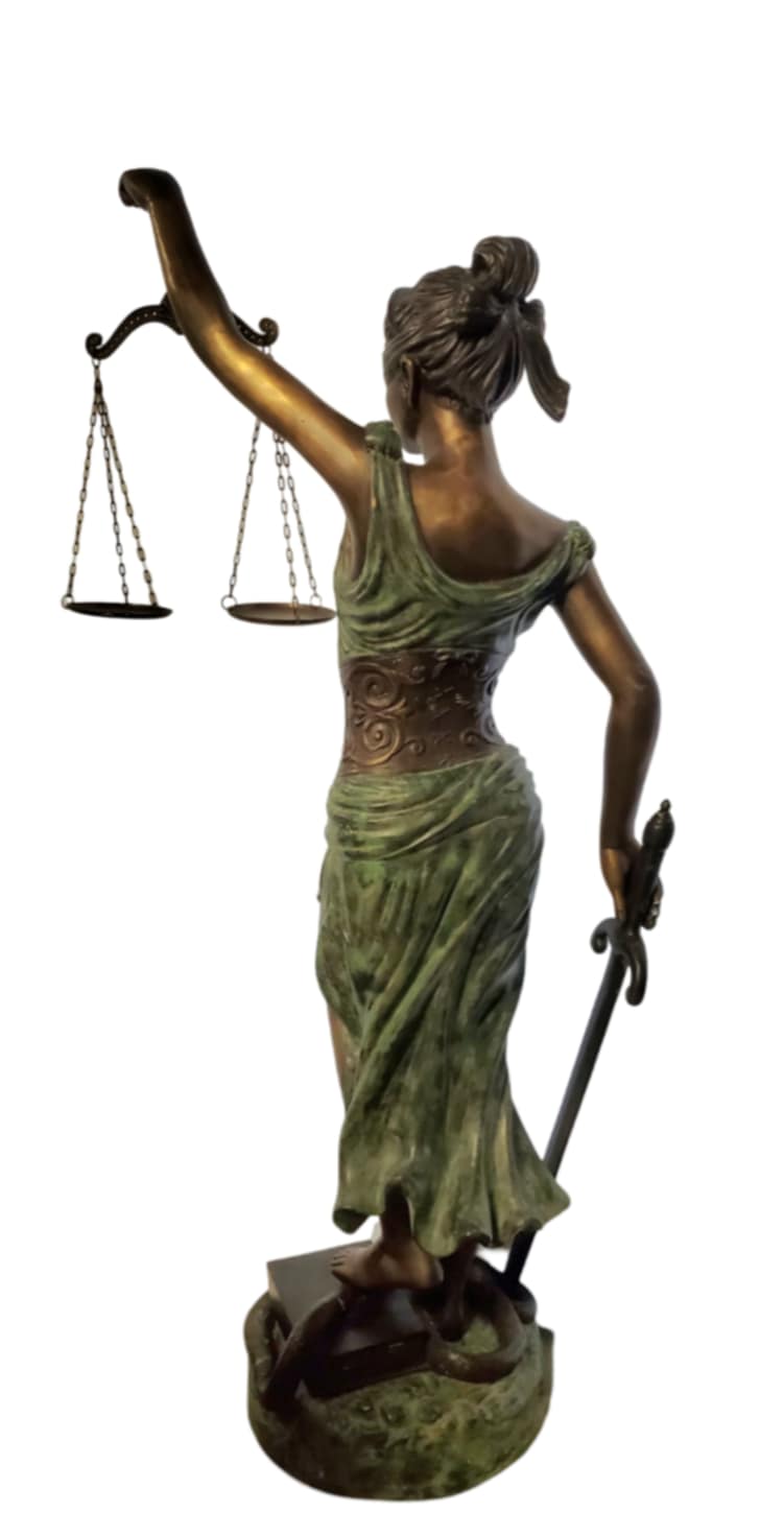Bronze Lady of Justice Statue